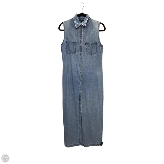 Dress Casual Maxi By Lauren By Ralph Lauren In Blue Denim, Size: 6