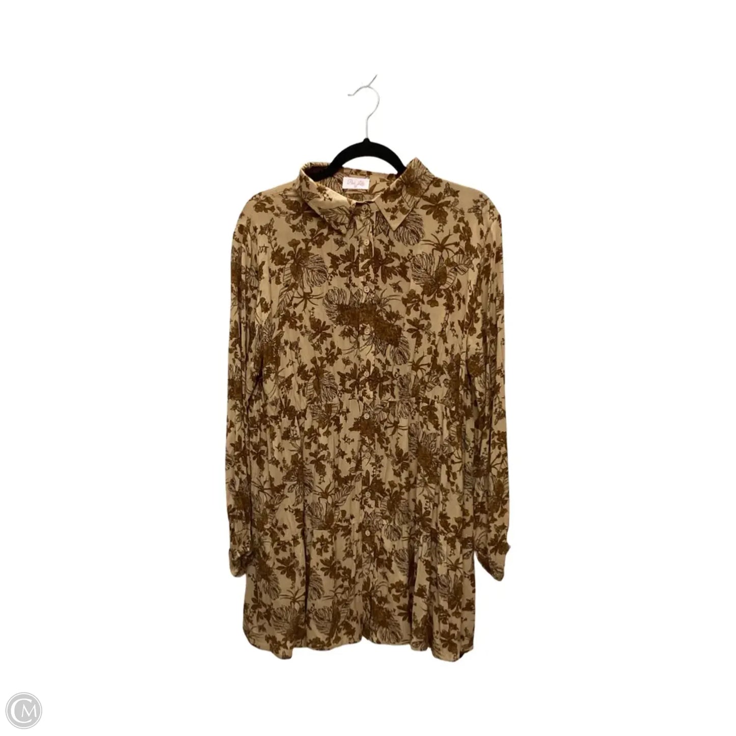 Dress Casual Short By Pink Lily In Brown, Size: Xs
