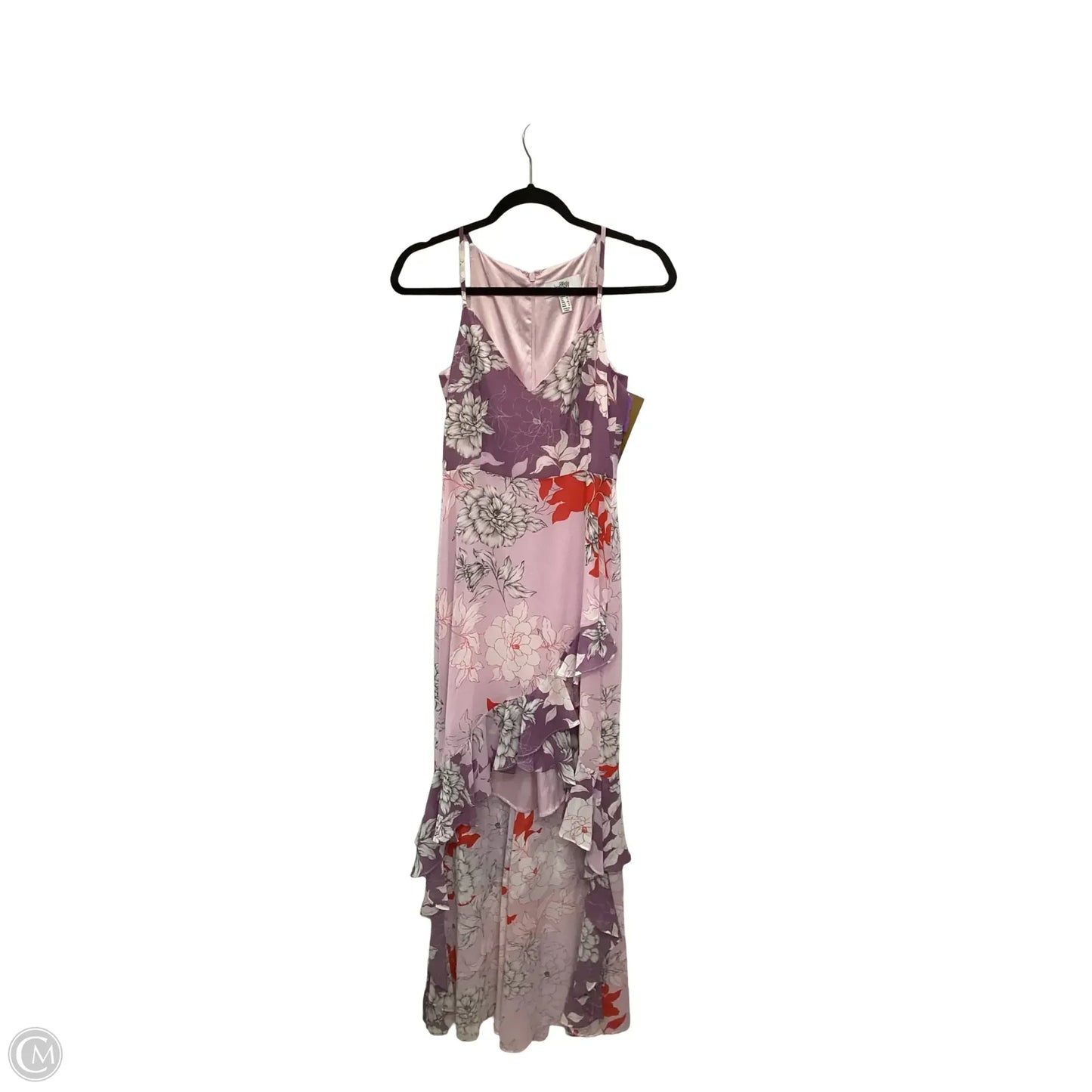 Designer Dress Party Long By Badgley Mischka In Purple, Size: 0