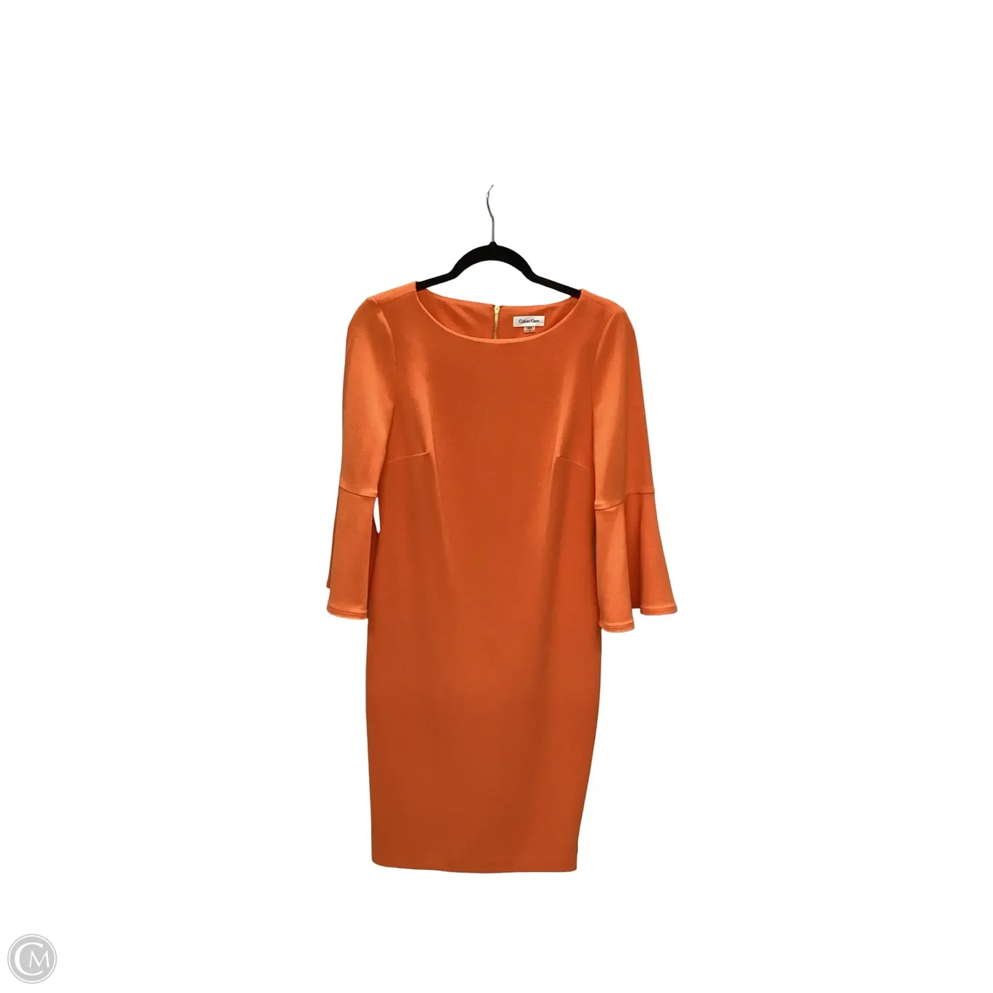 Dress Casual Short By Calvin Klein In Orange, Size: 8