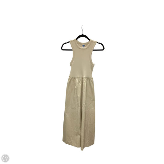 Dress Casual Midi By Old Navy In Tan, Size: S