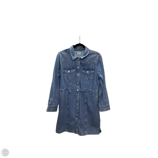 Dress Casual Short By Levis In Blue Denim, Size: L