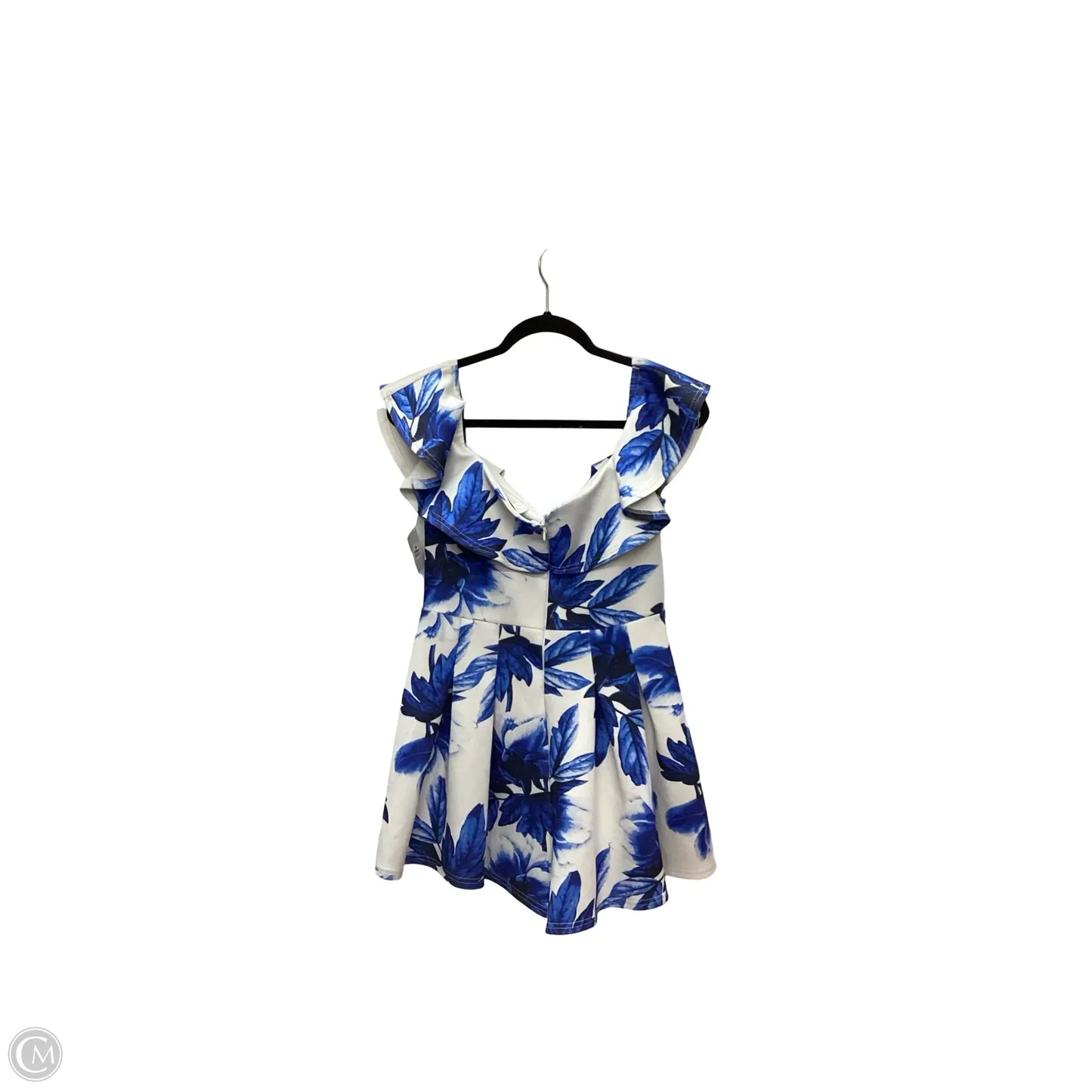 Romper By Aura In Blue & White, Size: L