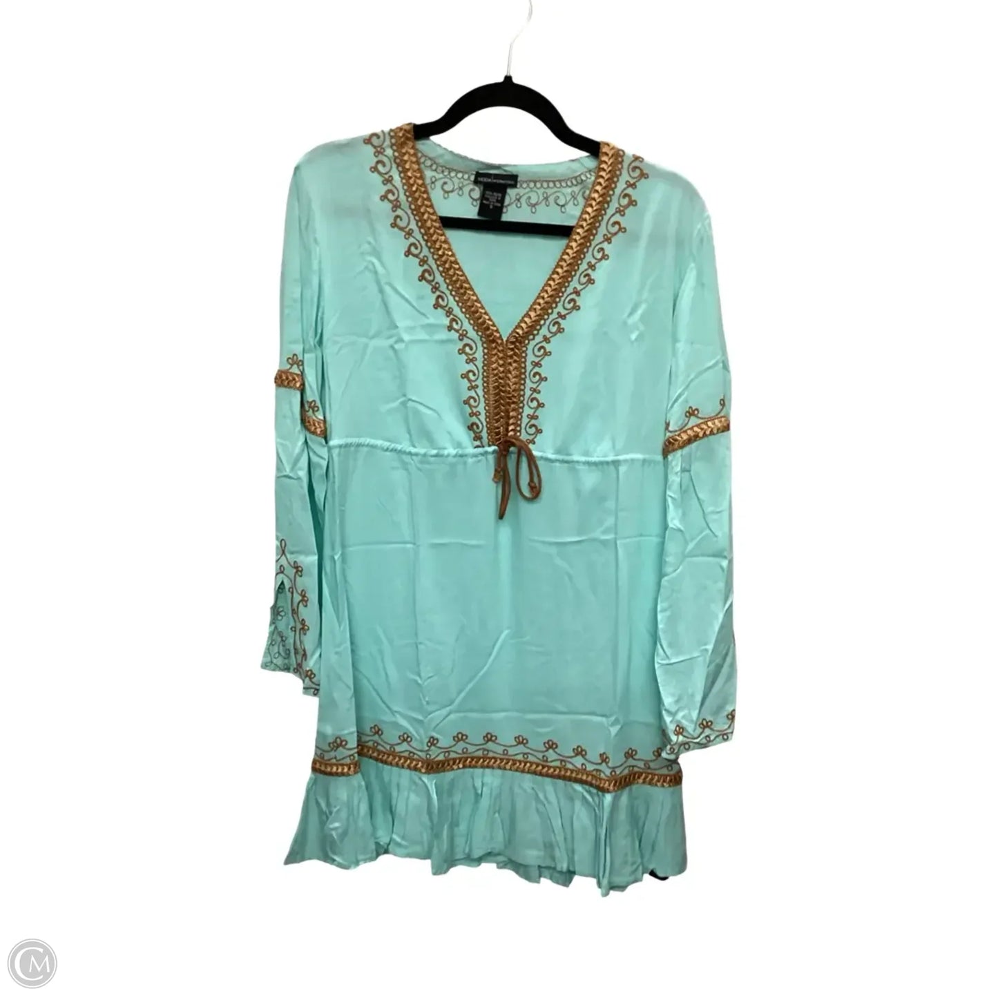 Dress Casual Short By Moda Intl In Teal, Size: S