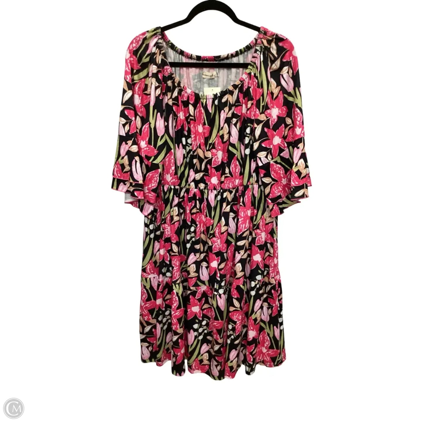 Dress Casual Midi By Southern Stitch In Floral Print, Size: Xxl