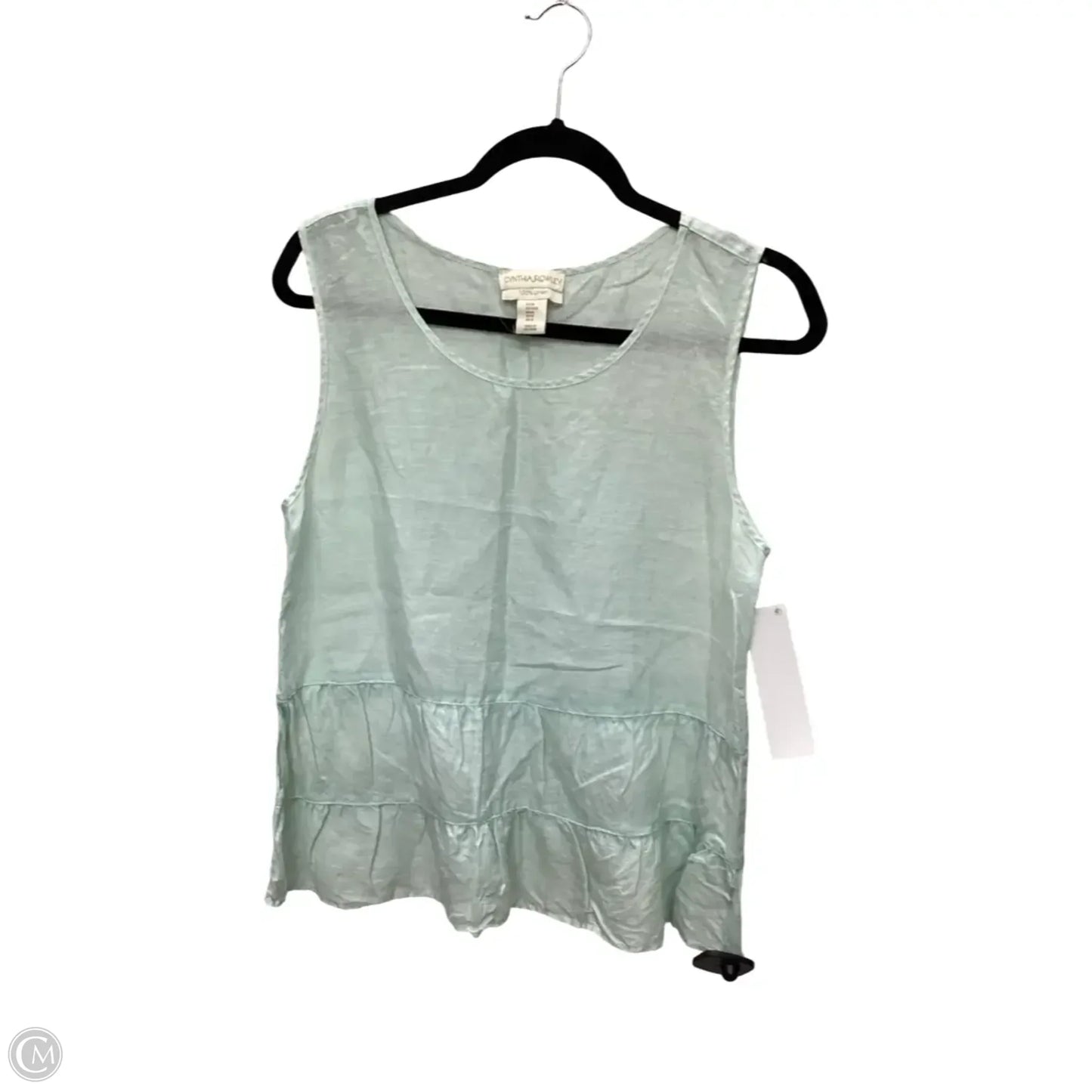 Blouse Sleeveless By Cynthia Rowley In Green, Size: M