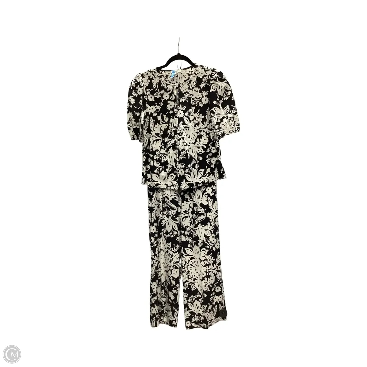 Pants Set 2pc By Christian Siriano In Black & White, Size: S