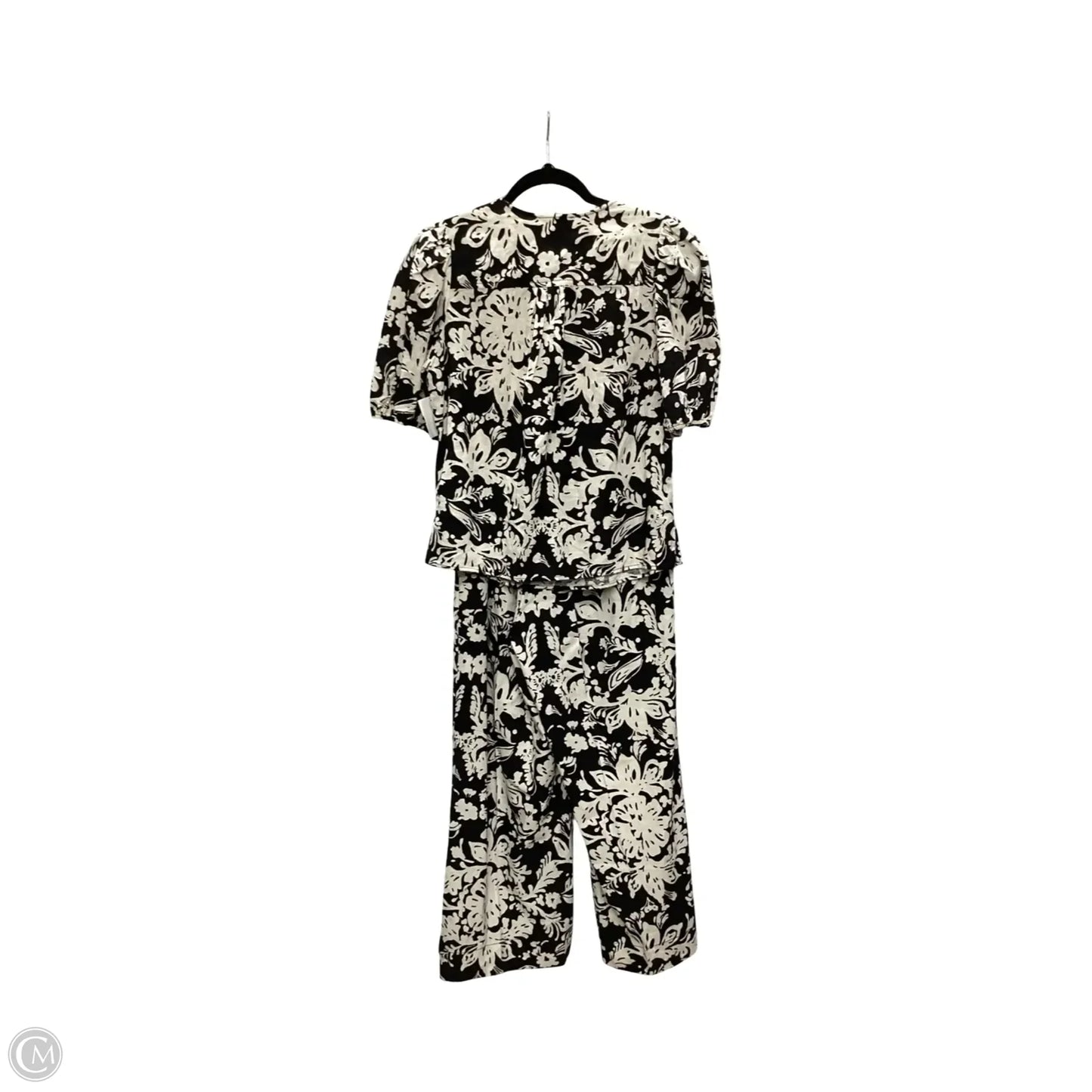 Pants Set 2pc By Christian Siriano In Black & White, Size: S