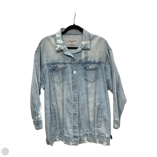 Jacket Denim By Love Tree In Blue Denim, Size: M