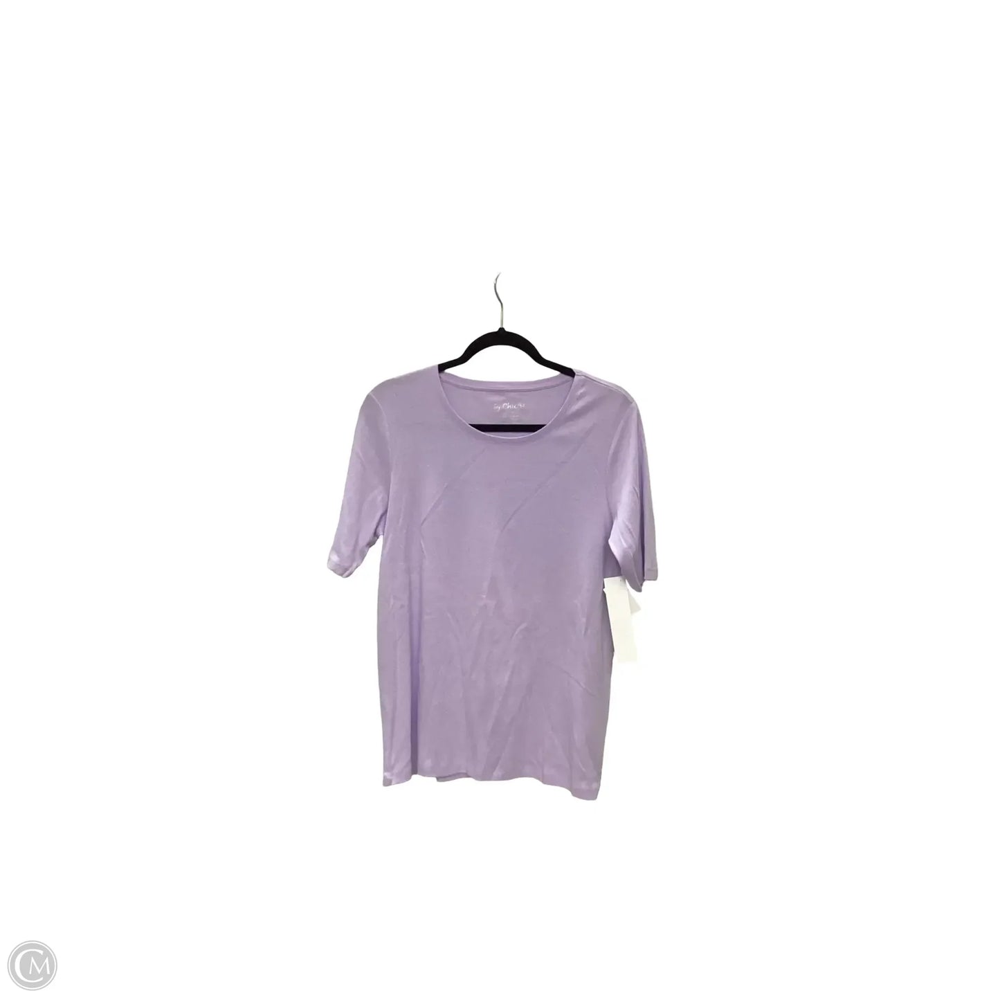 Top Short Sleeve Basic By Chicos In Purple, Size: 2