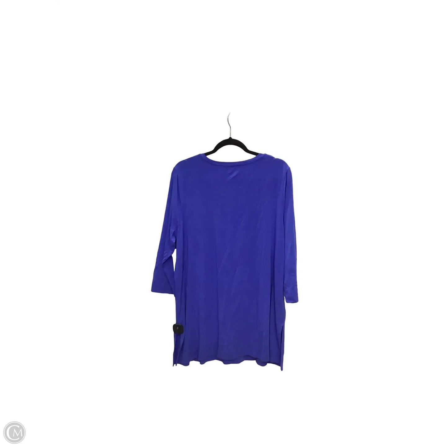 Top Short Sleeve Basic By Chicos In Blue, Size: Xl