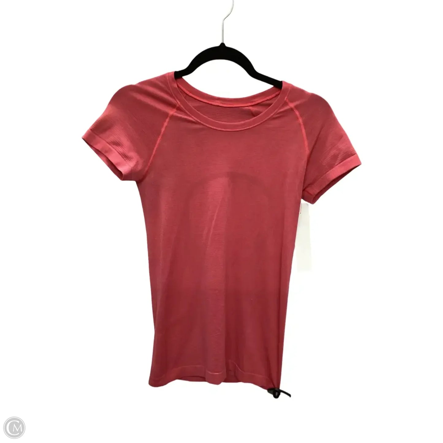 Athletic Top Short Sleeve By Lululemon In Pink, Size: 6