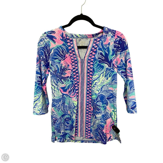 Blouse Designer By Lilly Pulitzer In Blue, Size: Xs