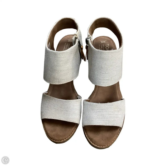 Sandals Heels Wedge By Toms In Brown, Size: 8