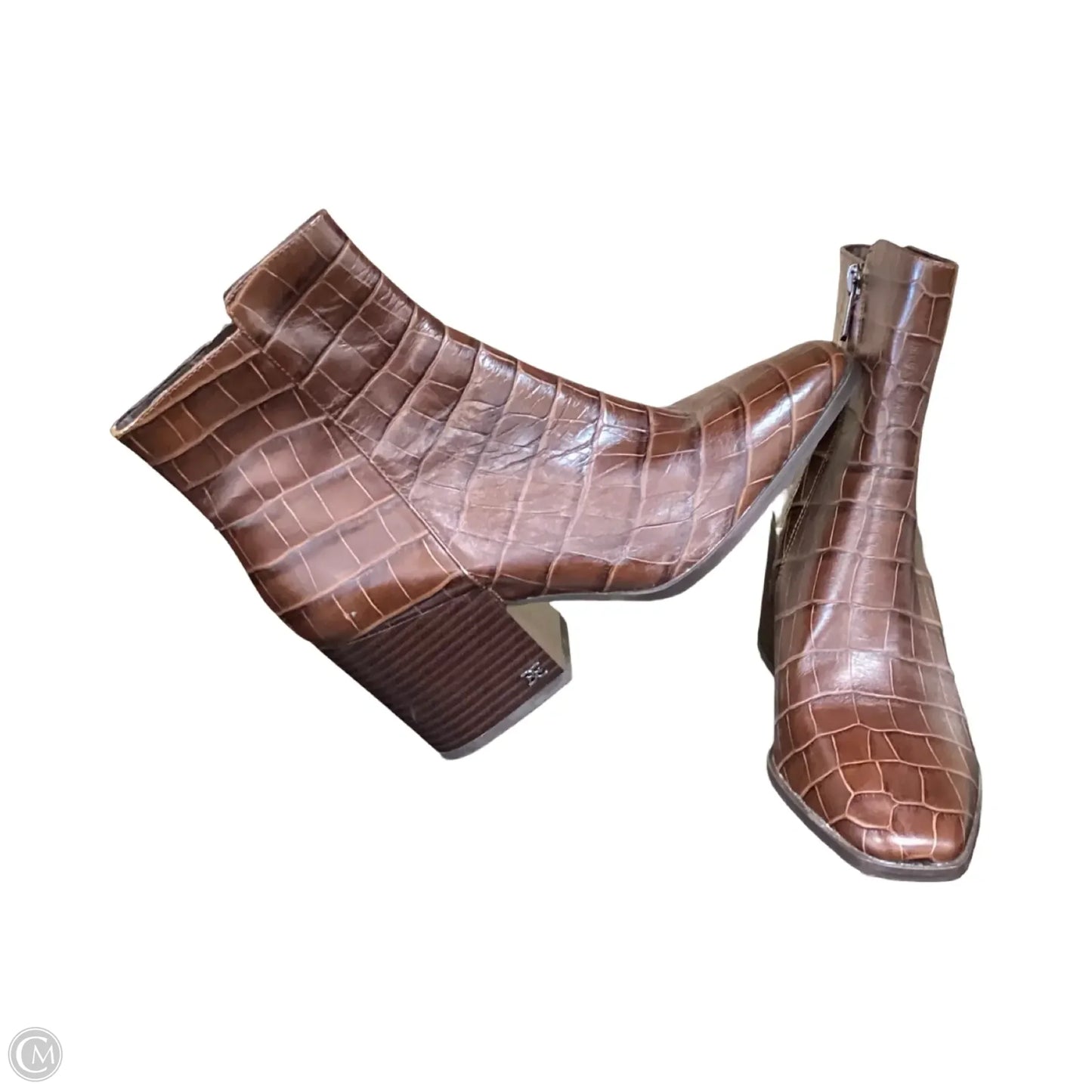 Boots Ankle Heels By Sam Edelman In Brown, Size: 8.5