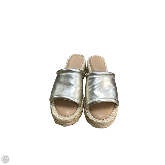 Sandals Heels Wedge By Dolce Vita In Silver, Size: 10