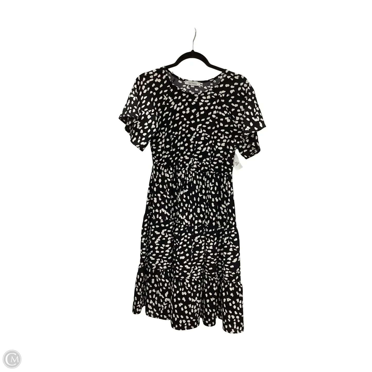 Dress Casual Short By Ces Femme In Black & White, Size: S