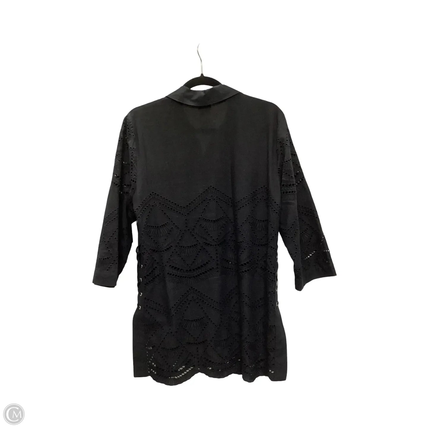 Blouse 3/4 Sleeve By Chicos In Black, Size: M