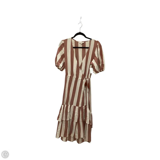 Dress Casual Midi By Knox Rose In Striped Pattern, Size: Xs