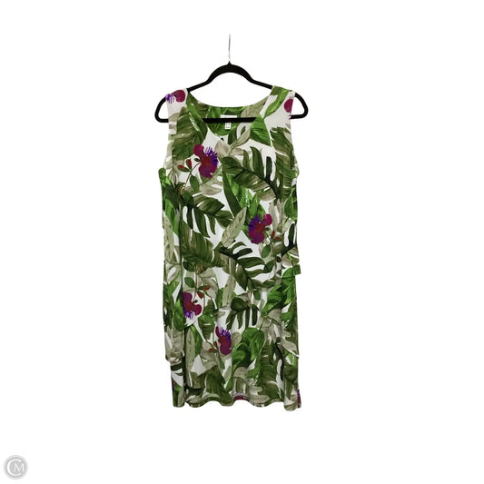 Dress Casual Short By Susan Graver In Tropical Print, Size: Lp