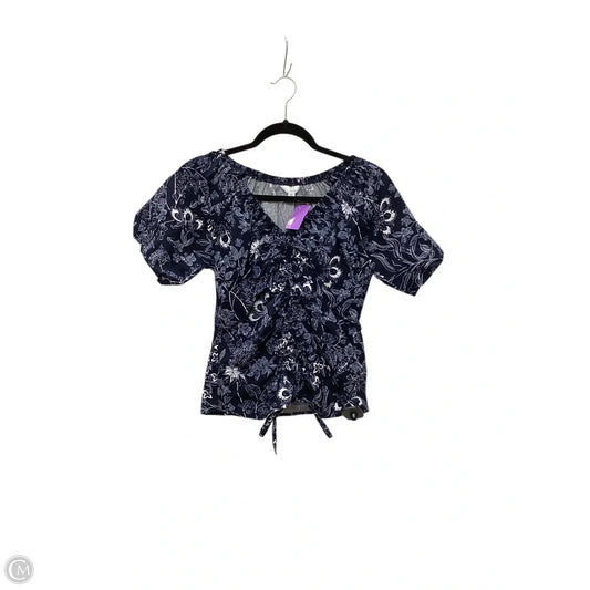 Top Short Sleeve By Time And Tru In Blue, Size: Xs