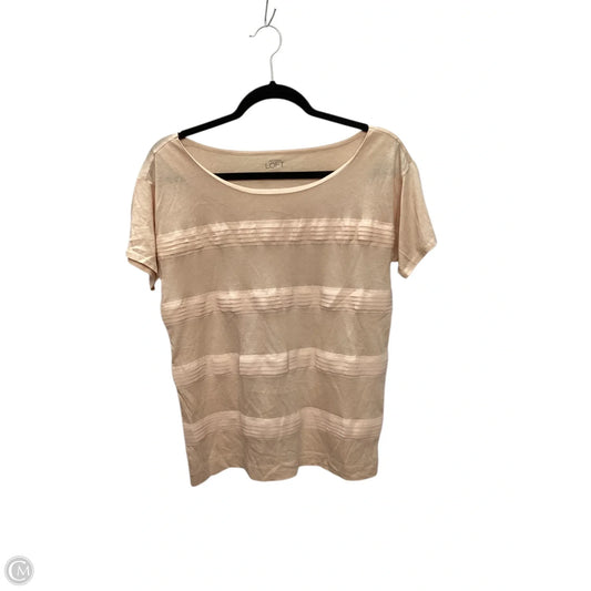 Top Short Sleeve By Loft In Pink, Size: S
