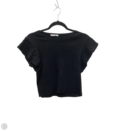 Top Sleeveless By Zara In Black, Size: M