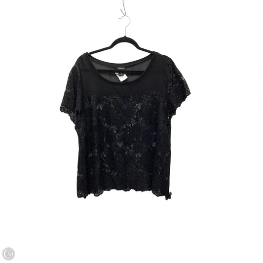 Top Short Sleeve By Torrid In Black, Size: 1x