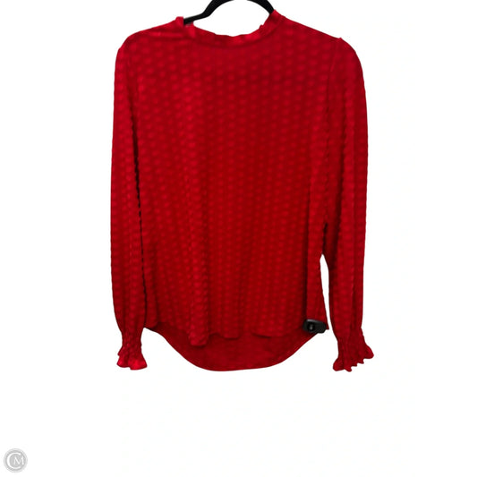 Top Long Sleeve By Adrianna Papell In Red, Size: Xl