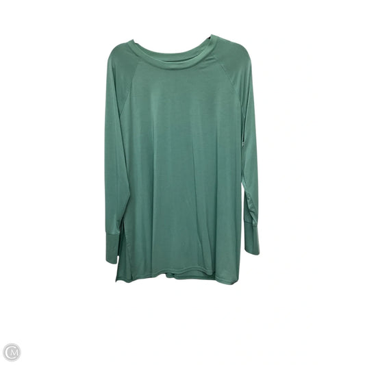 Athletic Top Long Sleeve Collar By Tek Gear In Green, Size: Xxl