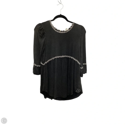 Top Short Sleeve By Pol In Black, Size: S