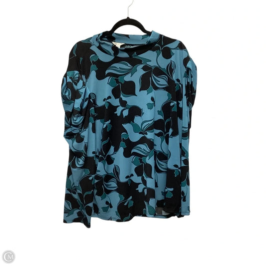Top Long Sleeve By Cato In Blue, Size: 22