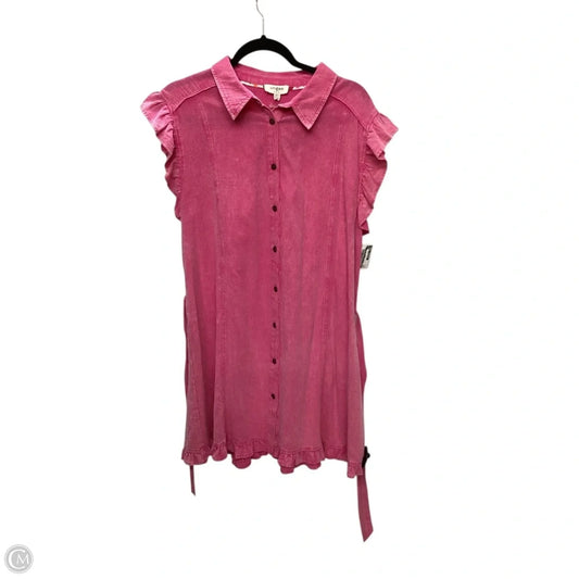 Dress Casual Short By Umgee In Pink, Size: L