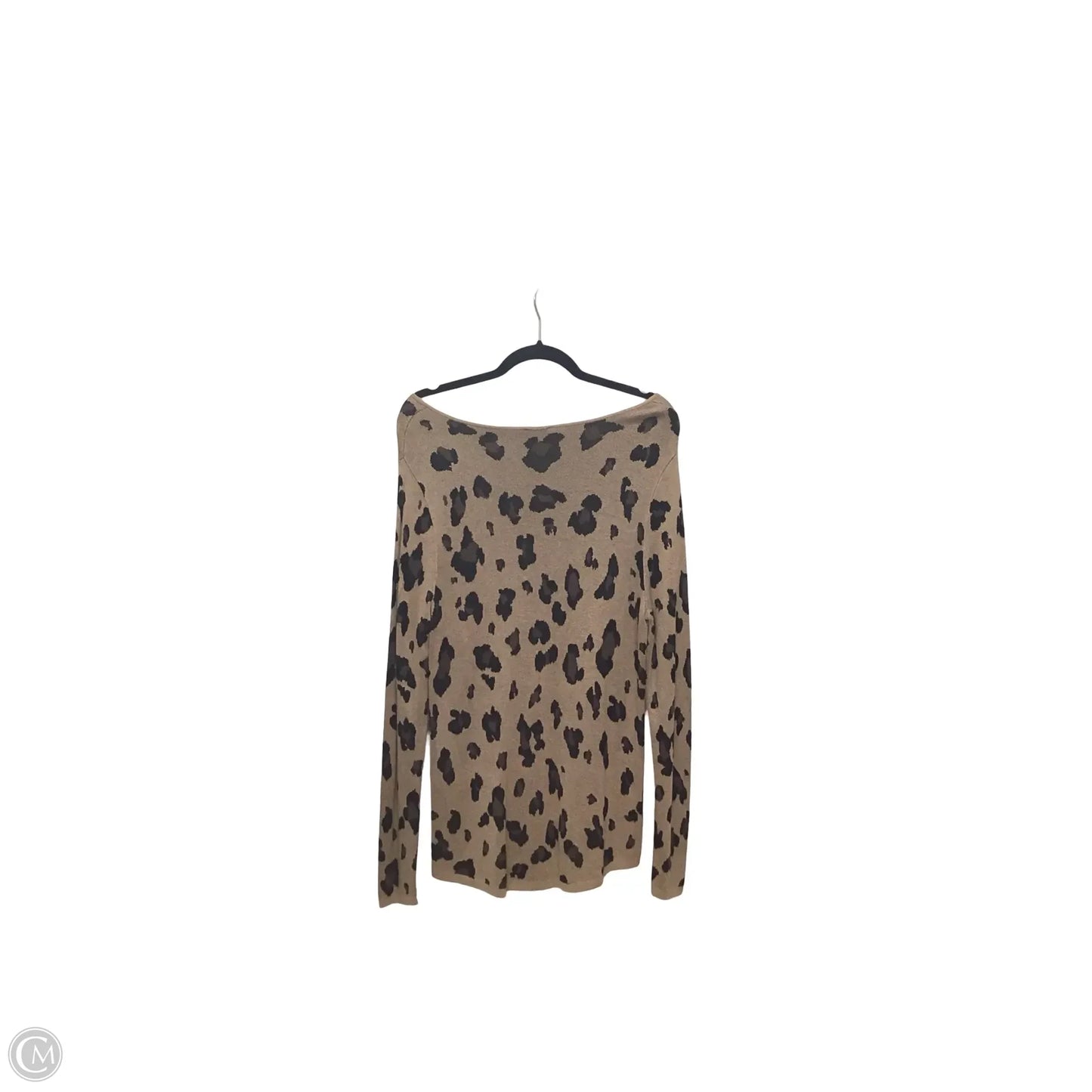 Blouse Long Sleeve By Chicos In Leopard Print, Size: M