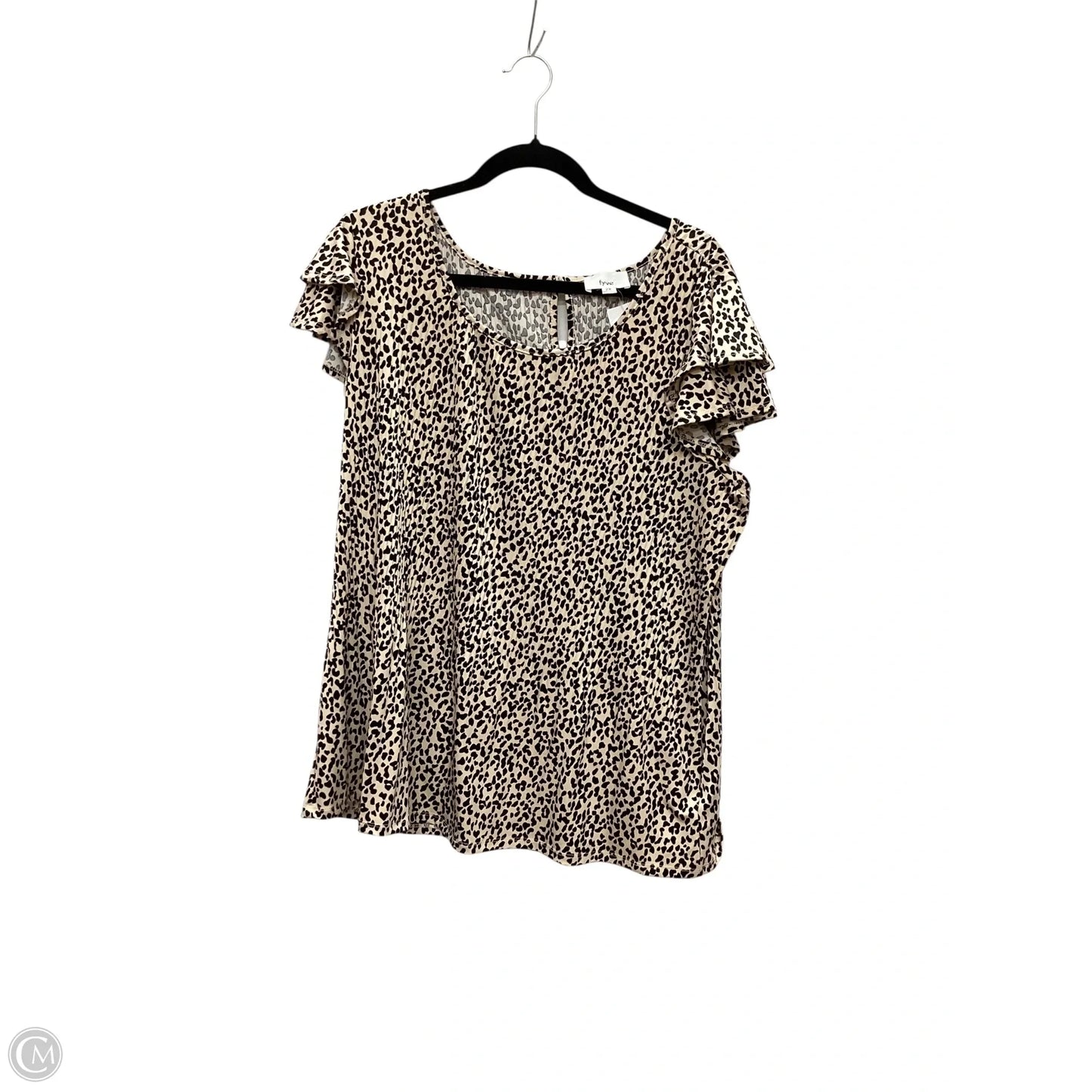 Top Sleeveless By Cmc In Animal Print, Size: 2x
