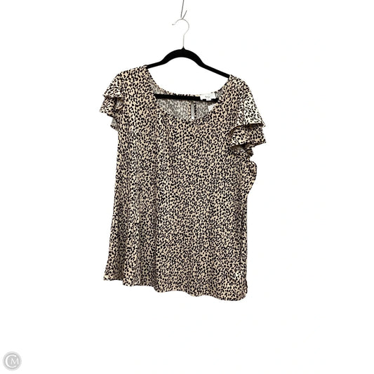 Top Sleeveless By Cmc In Animal Print, Size: 2x