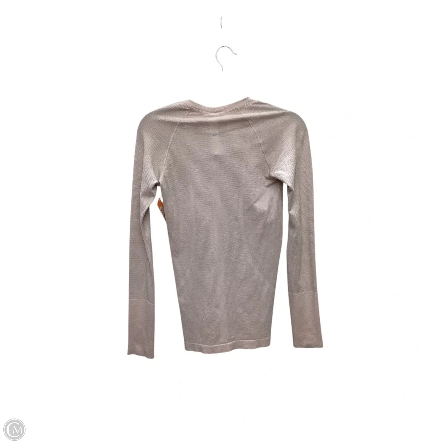 Athletic Top Long Sleeve Collar By Lululemon In Pink, Size: 4