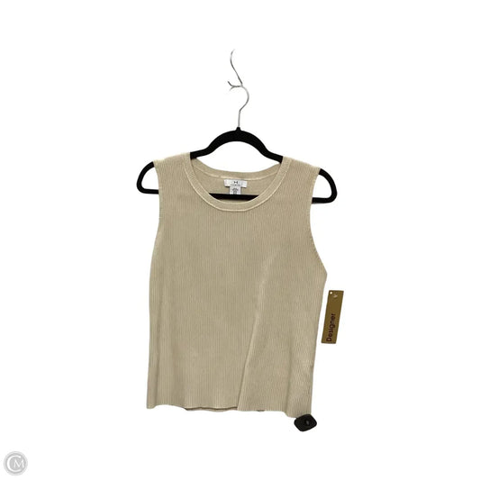Top Sleeveless Designer By Halston In Beige, Size: Xl