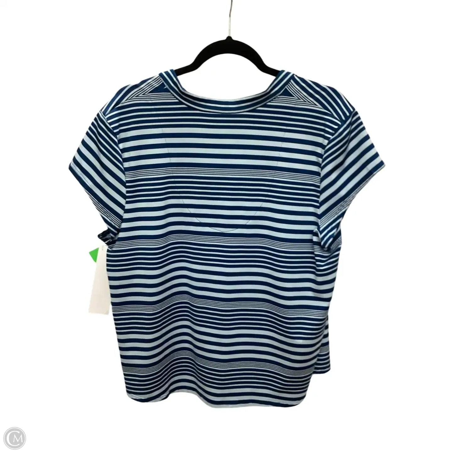 Top Short Sleeve By Chicos In Striped Pattern, Size: Xl