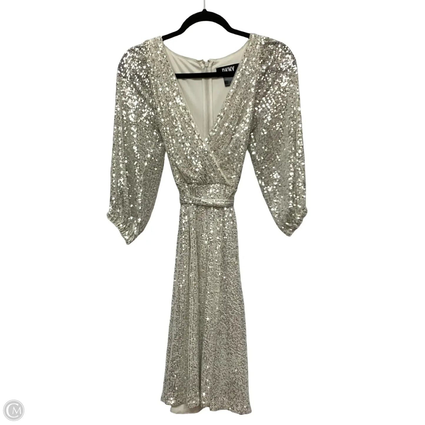 Dress Party Short By Dkny In Cream, Size: 2