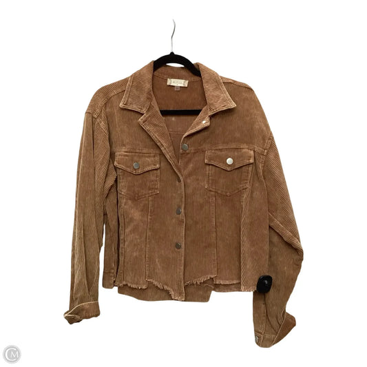 Jacket Shirt By Altard State In Tan, Size: S