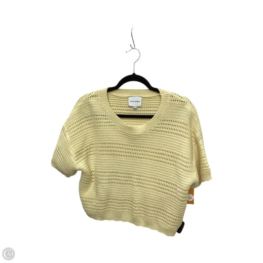 Sweater Short Sleeve By Pink Rose In Yellow, Size: Xl