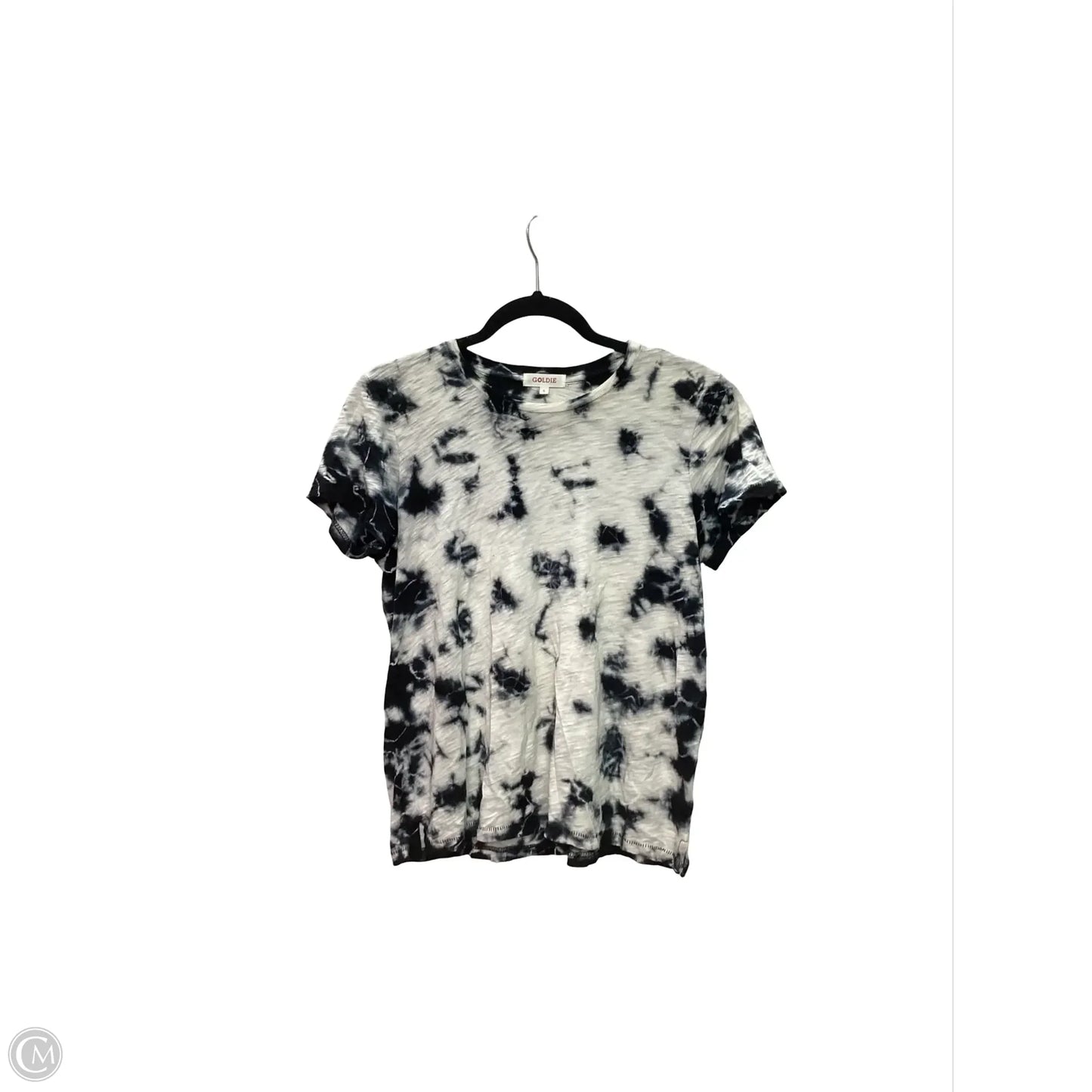 Designer Top Short Sleeve Basic By Goldie In Tie Dye Print, Size: S