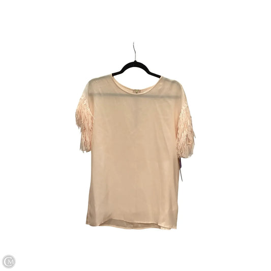 Designer Blouse Short Sleeve By Marie Oliver In Pink, Size: S