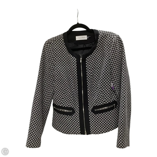 Blazer By Calvin Klein In Black & White, Size: 8