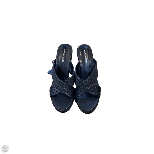 Sandals Heels Wedge By Marc Fisher In Black, Size: 10