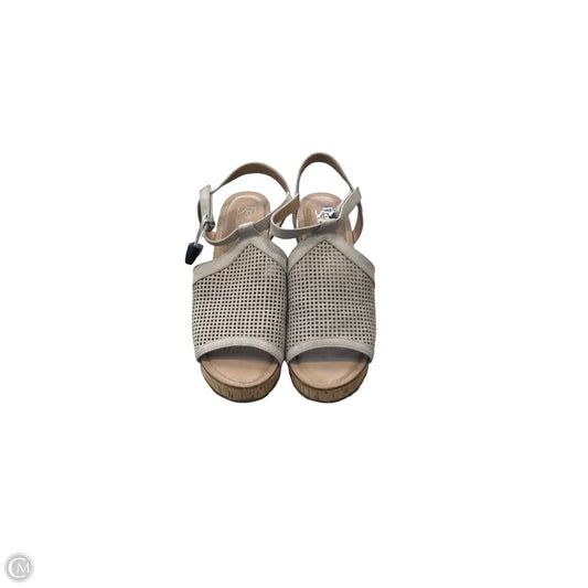 Sandals Heels Wedge By Franco Sarto In Tan, Size: 10