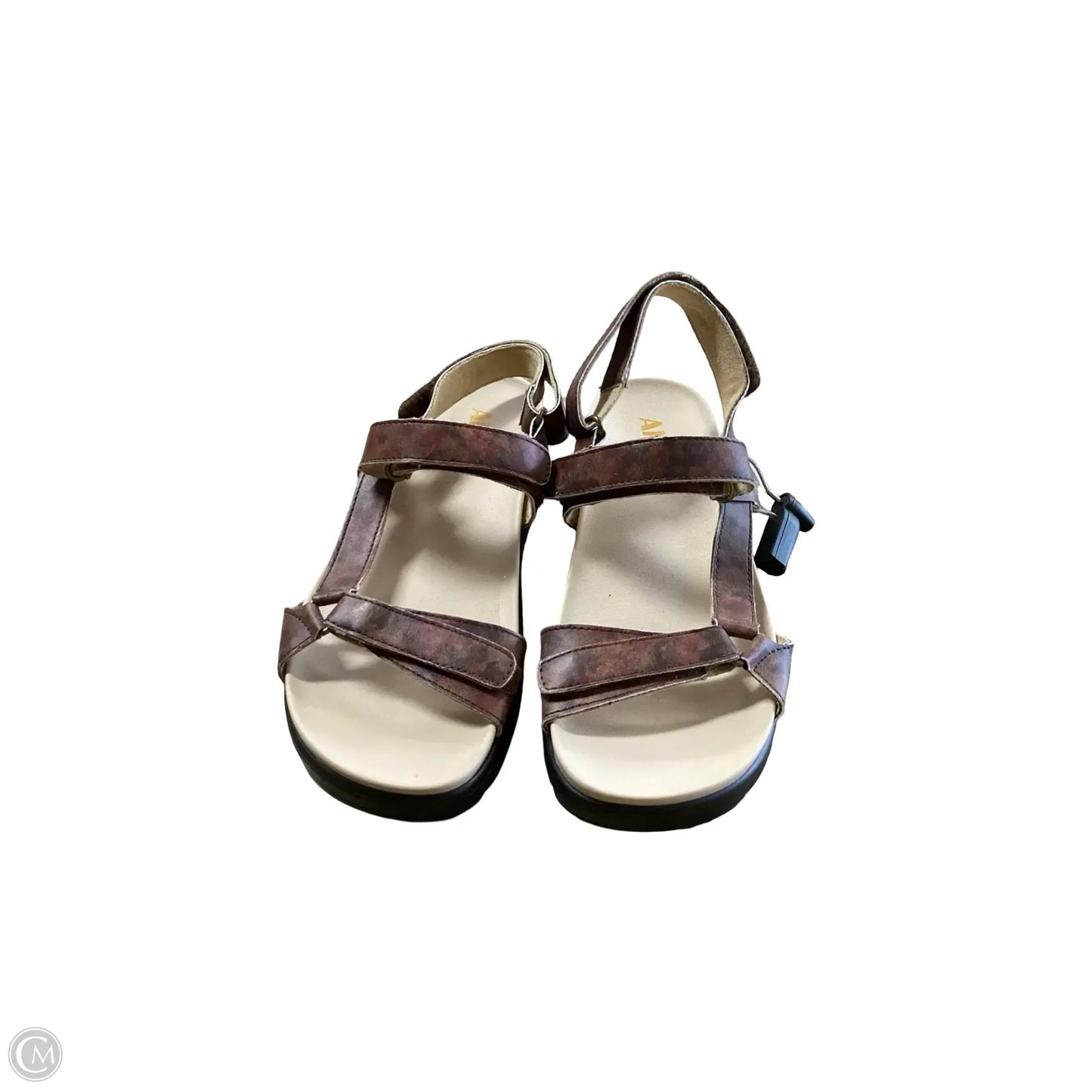 Sandals Heels Wedge By Alegria In Brown, Size: 9.5