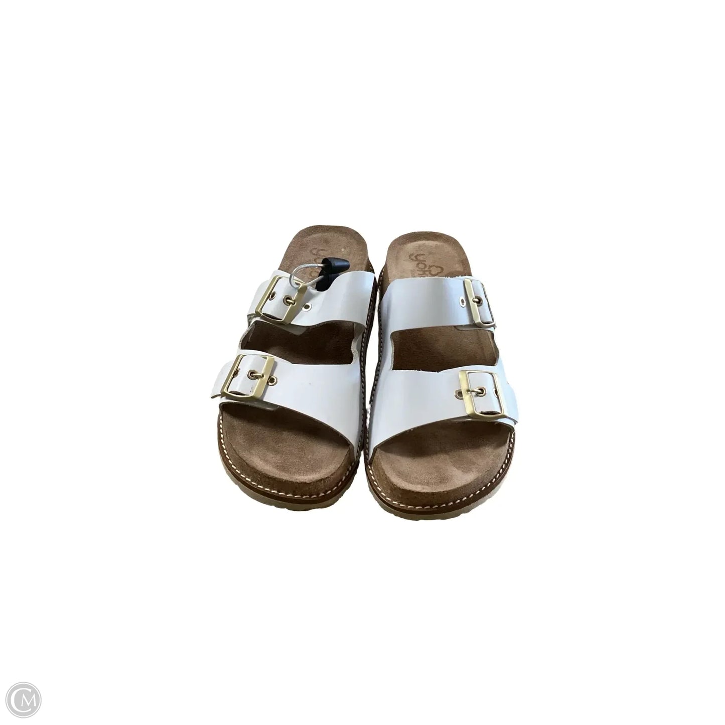 Sandals Heels Platform By Yokono In White, Size: 9