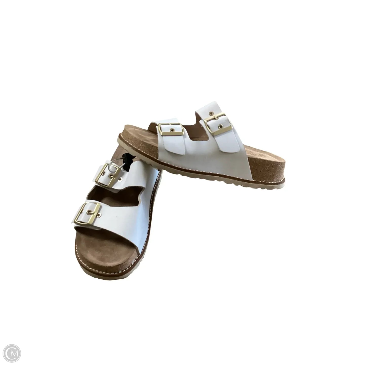 Sandals Heels Platform By Yokono In White, Size: 9